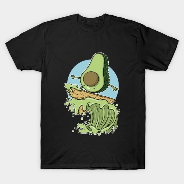 Funny Avocado Surfing T-Shirt by Health